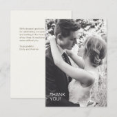 Carte De Remerciements Brown Rustic Chic Mariage (Devant / Derrière)
