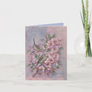 Carte De Remerciements Bruant chanteur 4 x 5,6"