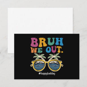 Carte De Remerciements Bruh Nous Sortons Heureux Joyeux Jour De Professeu