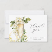 Carte De Remerciements Brunch & Bubbly Enterrement de Mariée (Devant)