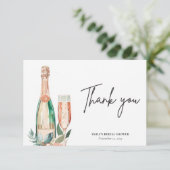 Carte De Remerciements Brunch & Bubbly Enterrement de Vie de Jeune Fille (Debout devant)