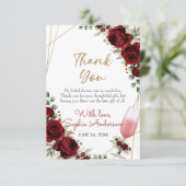 Carte De Remerciements Brunch Bulles de Bourgogne Vin Rose Réception de M (Debout devant)