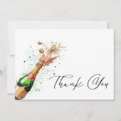 Carte De Remerciements Brunch Et Bubbly Champagne nuptiale Douche (Devant)