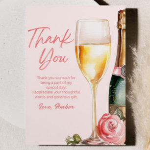 Carte De Remerciements Brunch et Bubbly Mimosa Champagne Brunch d'anniver