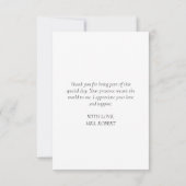 Carte De Remerciements Brunch et Champagne Noël Shower de Mariée (Dos)