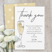 Carte De Remerciements Brunch et Champagne pétillant Shower de mariage