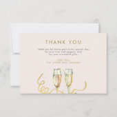 Carte De Remerciements Brunch et douche à bulles (Devant)