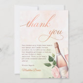 Carte De Remerciements Brunch et Fête des mariées champagne Bubbly (Devant)