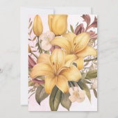 Carte De Remerciements Brunch Floral Et Fête des mariées Bubbly (Dos)