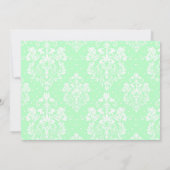 Carte De Remerciements Brunette Girl First Communion Damask (Dos)