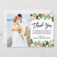 Brush Script Mariage floral tropical Photo