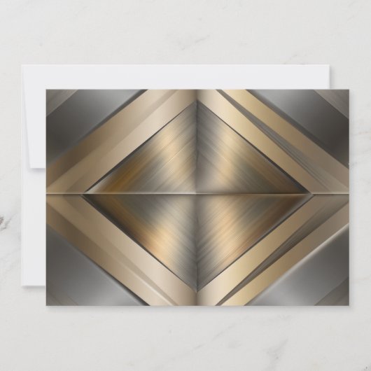 Carte De Remerciements Brushed Metallic Geometric Diamond Pattern (Devant)
