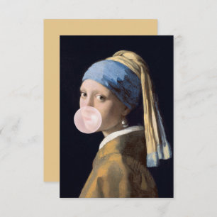 Carte De Remerciements Bubble Gum Diva avec oreille perle