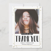 Carte De Remerciements Bubbly Chic Graduation Thank You Note Card (Devant)