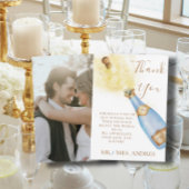 Carte De Remerciements Bubly Champagne charmant Couples Fiançailles Photo