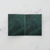 Carte De Remerciements BUDGET All-in-1 Rustique Mariage vert émeraude (Intérieur)