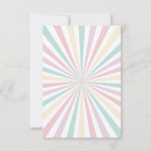 Carte De Remerciements BUDGET Carnaval de couleurs pastel Cirque Annivers (Dos)