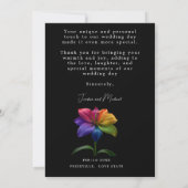 Carte De Remerciements 🌈 Budget de mariage (Dos)
