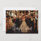 Carte De Remerciements Budget Moderne Calligraphie Script Mariage Photo (Devant)
