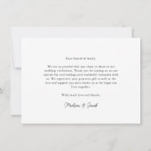 Carte De Remerciements Budget Moderne Calligraphie Script Mariage Photo (Dos)