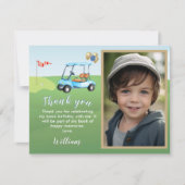 Carte De Remerciements BUDGET Photo Garçon Golf Anniversaire Toute Année  (Devant)