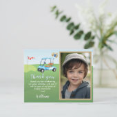 Carte De Remerciements BUDGET Photo Garçon Golf Anniversaire Toute Année  (Debout devant)