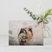 Carte De Remerciements Budget Simple Élégant Mariage moderne photo (Debout devant)