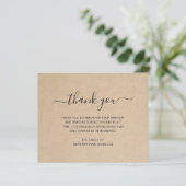 Carte de remerciements budgétaire de sympathie fun (Debout devant)