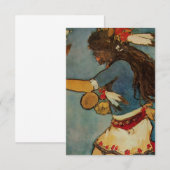 Carte De Remerciements "Buffalo Dancer" Western Art by Gerald Cassidy (Devant / Derrière)