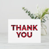 Carte De Remerciements Buffalo rouge et noir Lit gras (Debout devant)