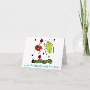 Carte De Remerciements Bugs De Littlebeane Insectes Ladybug Ant Caterpill