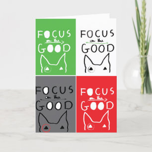 Carte De Remerciements Bull Terrier Pop Art Focus sur la BONNE soumission