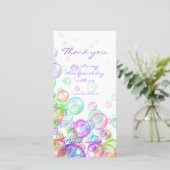Carte De Remerciements Bulles de savon (Debout devant)