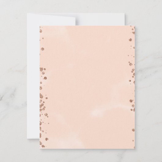 Carte De Remerciements Bulles et brassages Rose Parties scintillant en or (Dos)