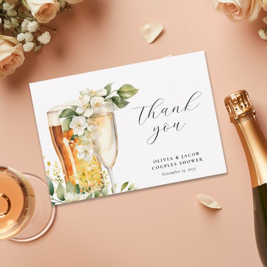 Carte De Remerciements Bulles et brasse Couples Douche