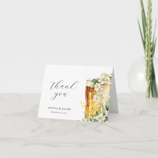 Carte De Remerciements Bulles et brasse Couples Douche (Devant)