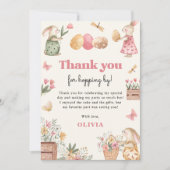 Carte De Remerciements Bunny Easter Egg Girl Anniversaire Fête (Devant)