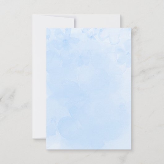 Carte De Remerciements Bunny Lapin Balloons Blue Boy Baby shower (Dos)