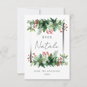 Carte De Remerciements Buon Natale Holiday