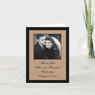 Carte de remerciements Burlap moyen