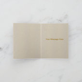 Carte de remerciements Burlap Rustique Jaune Mason (Intérieur)