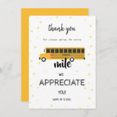 Carte De Remerciements Bus Driver Appréciation drôle École (Devant / Derrière)