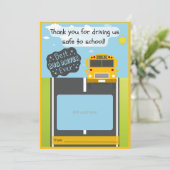 Carte De Remerciements Bus driver gift card holder thank you card (Debout devant)