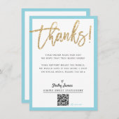 Carte De Remerciements BUSINESS INSERT moderne chic script de parties sci (Devant / Derrière)