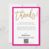 Carte De Remerciements BUSINESS INSERT moderne chic script de parties sci (Devant)