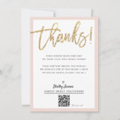 Carte De Remerciements BUSINESS INSERTION moderne chic script de parties (Devant)