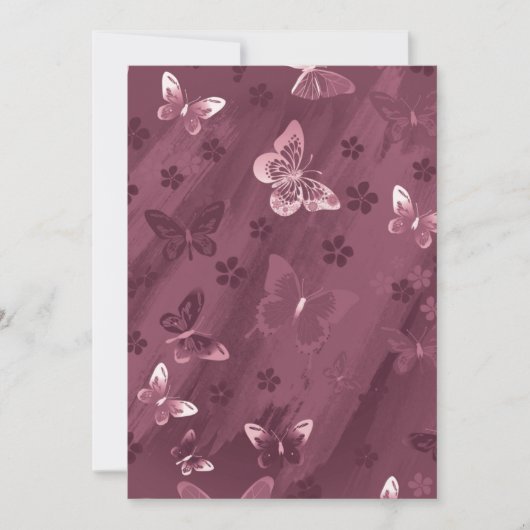 Carte De Remerciements Butterfly Pattern 16 (Devant)