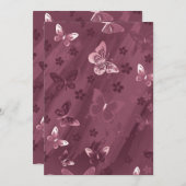 Carte De Remerciements Butterfly Pattern 16 (Devant / Derrière)