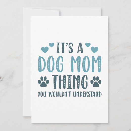 Carte De Remerciements C’est une maman de chien (Devant)