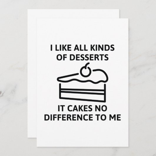 Carte De Remerciements Ça Ne Fait Aucune Différence Pour Moi (Devant / Derrière)